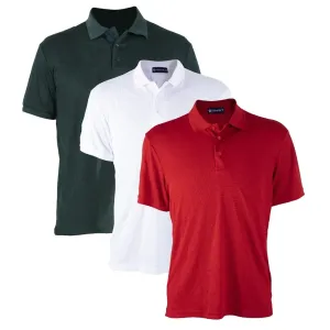 3 Pack Men’s Waffit Series Polo Shirts