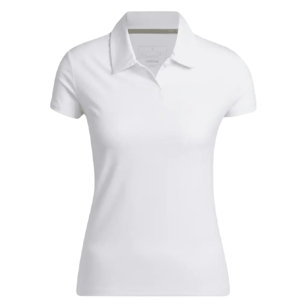 Adidas Ladies Go-To Heathered Polo Shirt - White