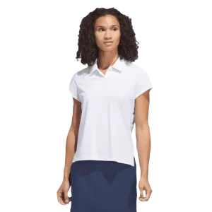 Adidas Ladies Go-To Heathered Polo Shirt - White