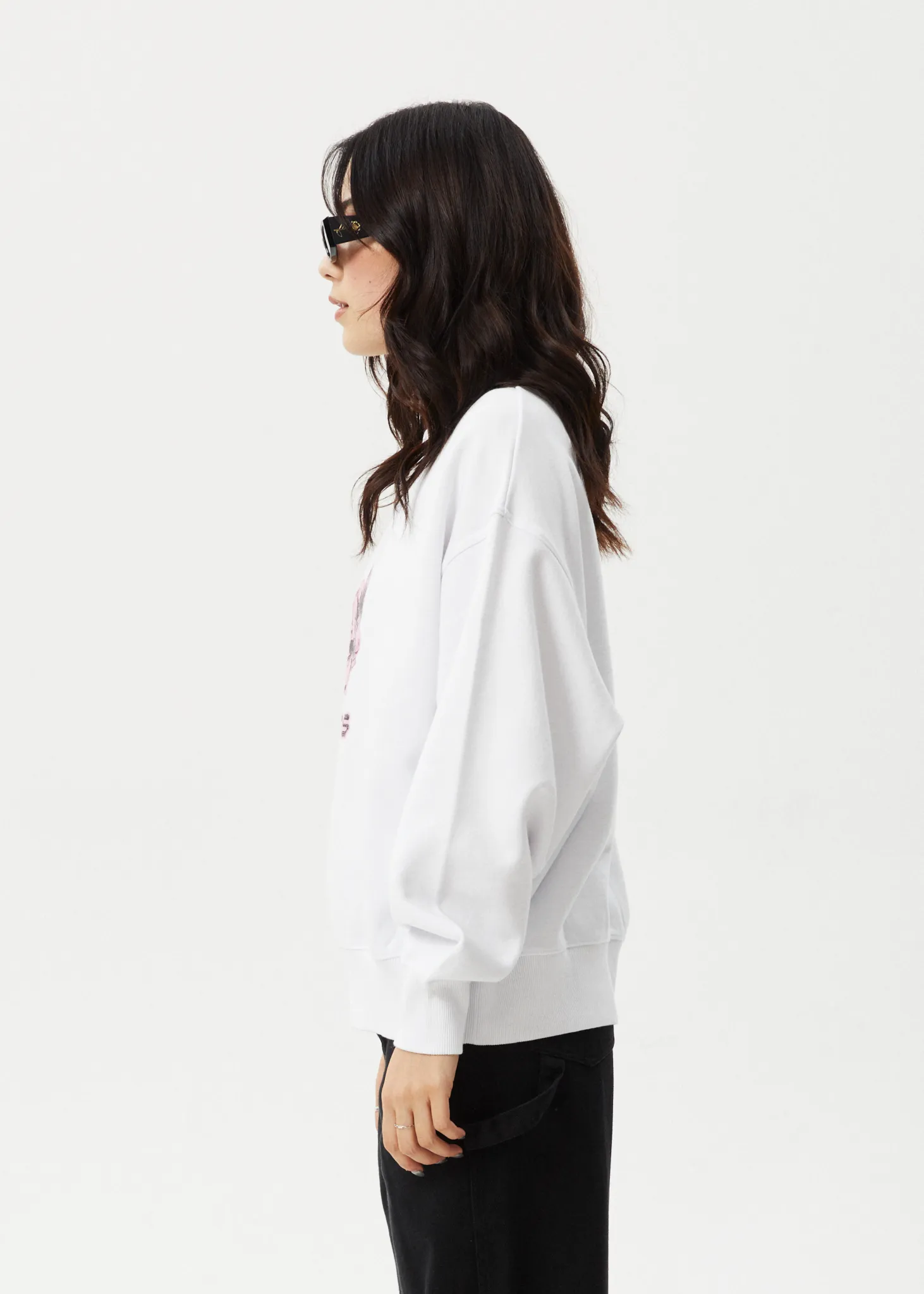 AFENDS Womens Bloom - Crew Neck - White