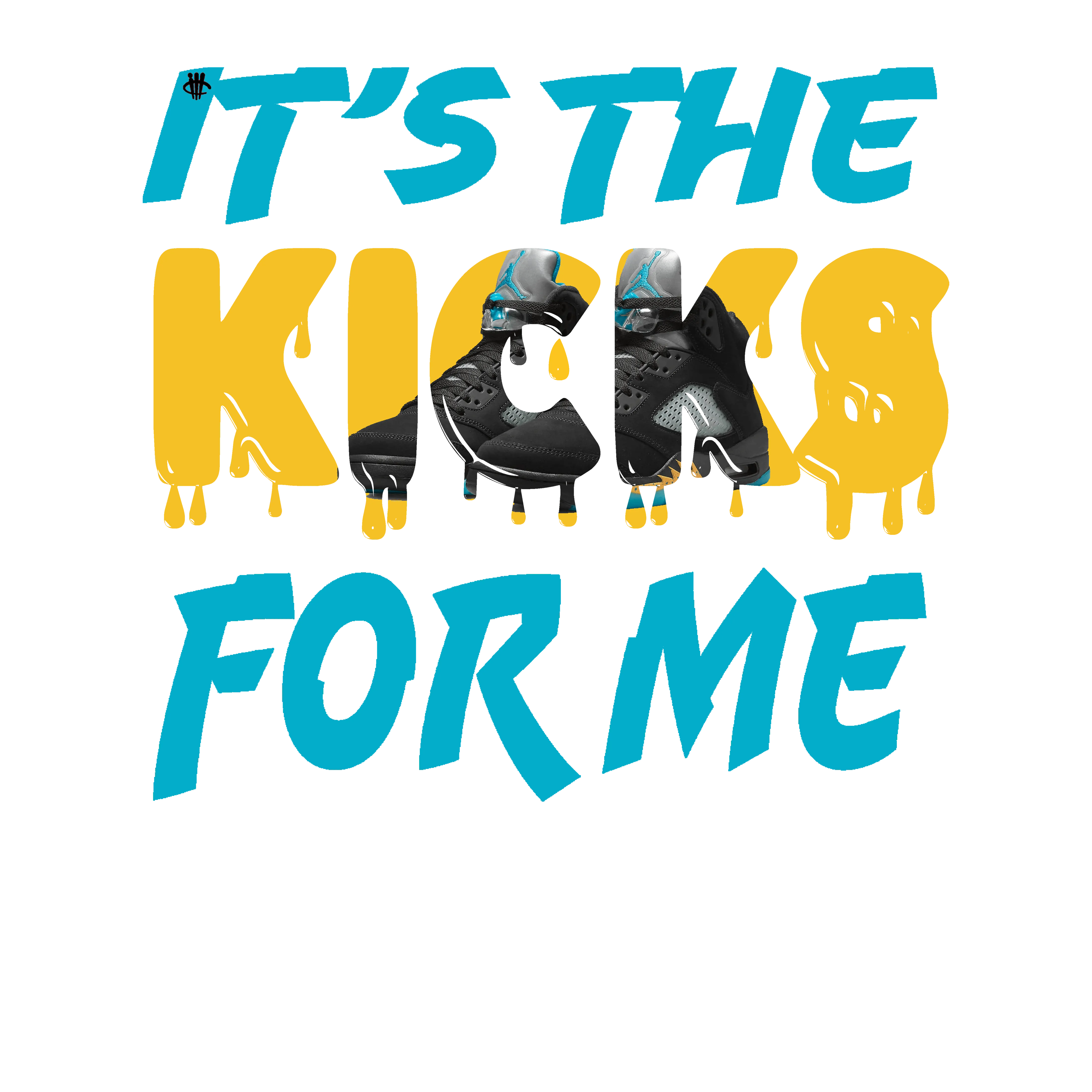 Air Jordan 5 Aqua - Black T-Shirt (Its the kicks for me)