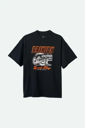 Brixton Smokey Heavyweight Relaxed T-Shirt - BLACK CLASSIC WASH