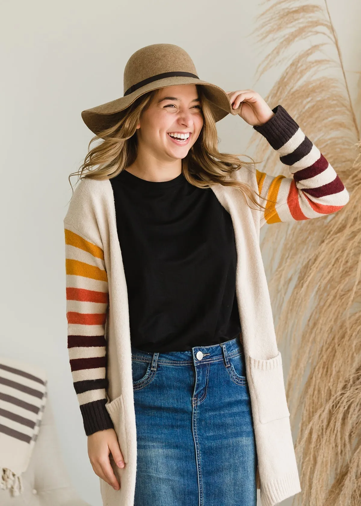 Cozy Striped Warm Cardigan - FINAL SALE