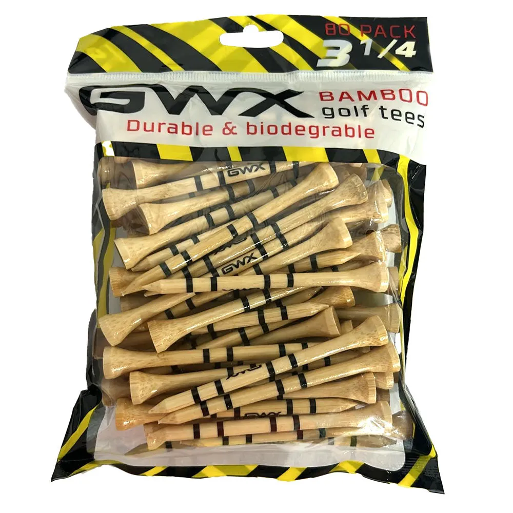 GWX Bamboo Golf Tees - Natural