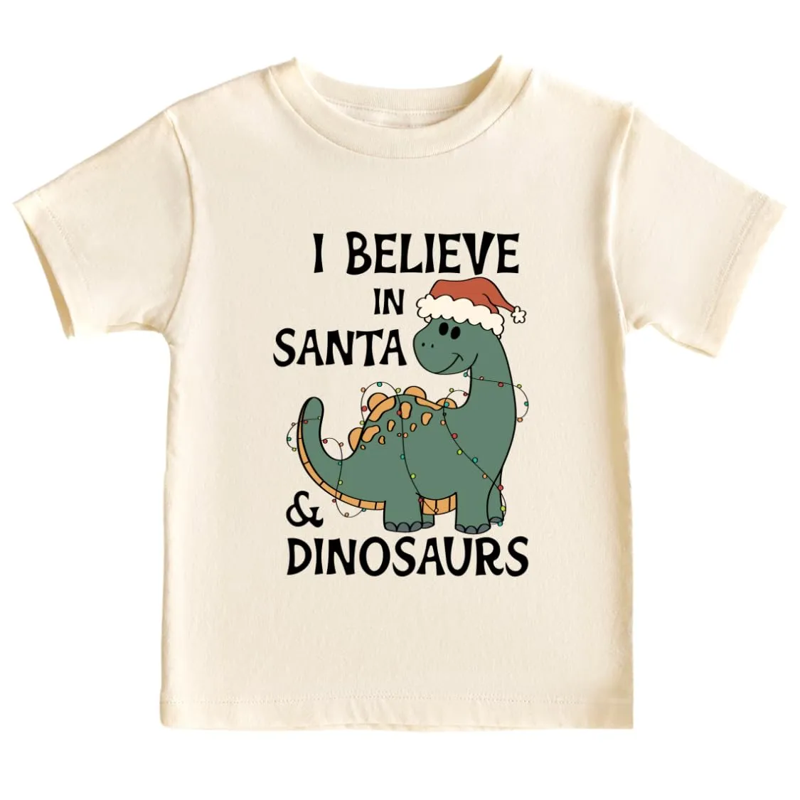 I Believe in Santa and Dinosaurs Christmas T-Shirt