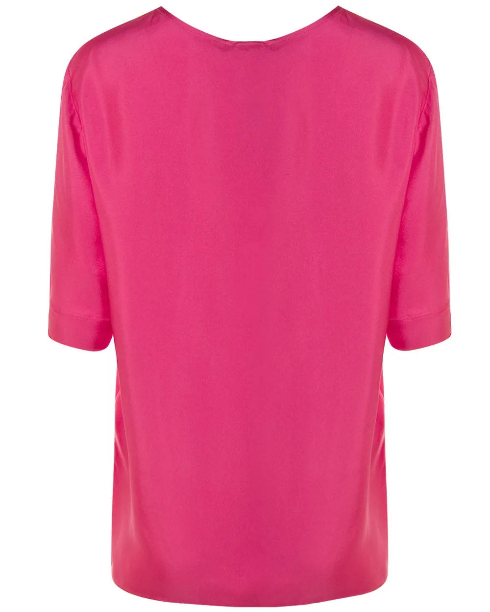 Magenta Silk Relaxed Tee