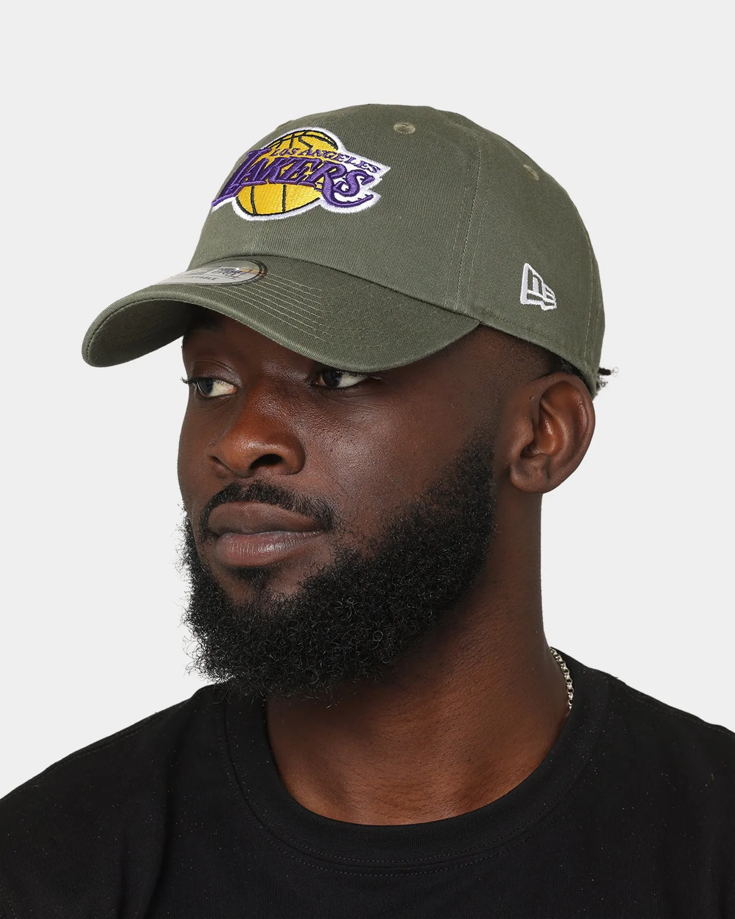 New Era Los Angeles Lakers 'Washed Olive' Casual Classic Strapback Olive Green