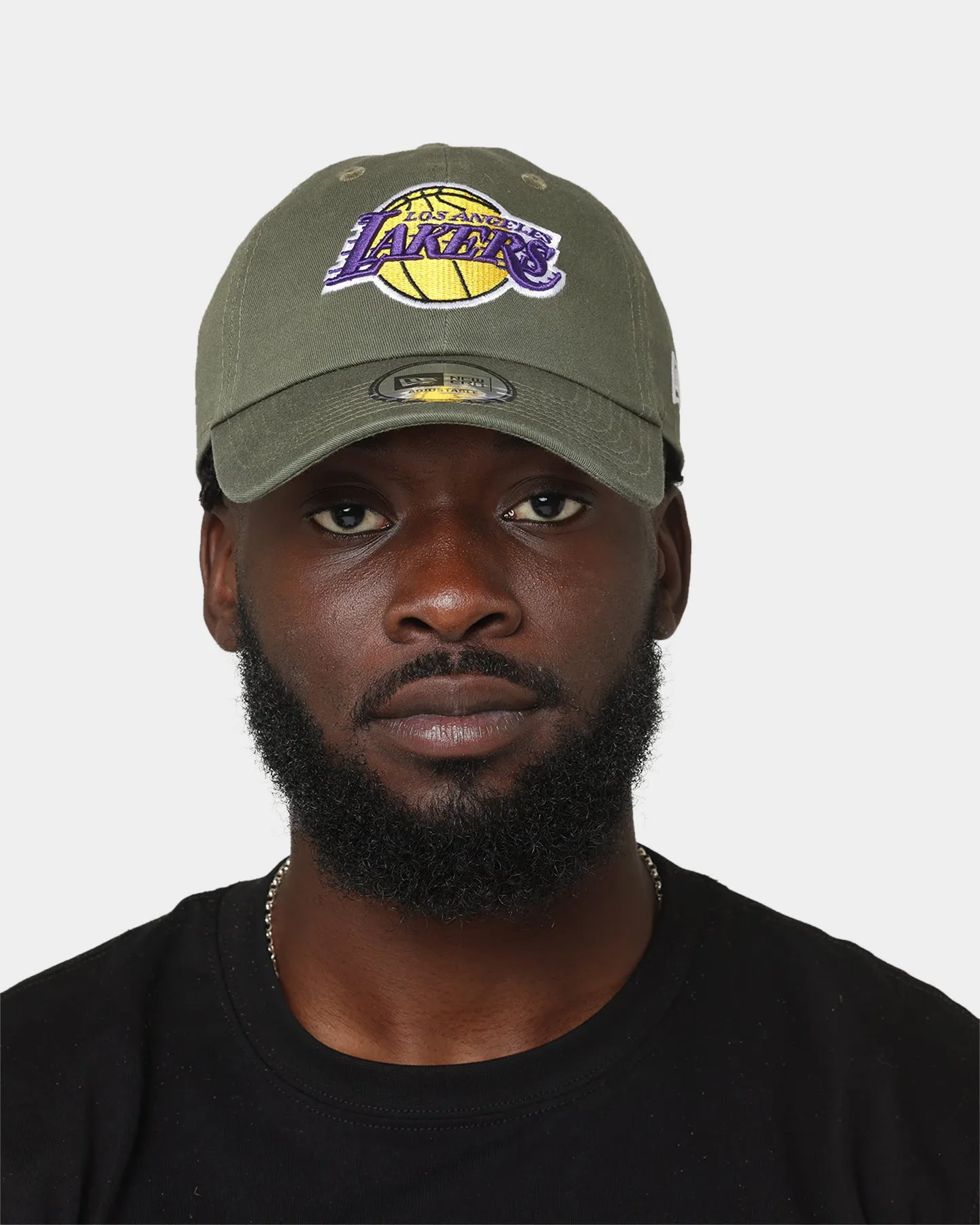 New Era Los Angeles Lakers 'Washed Olive' Casual Classic Strapback Olive Green