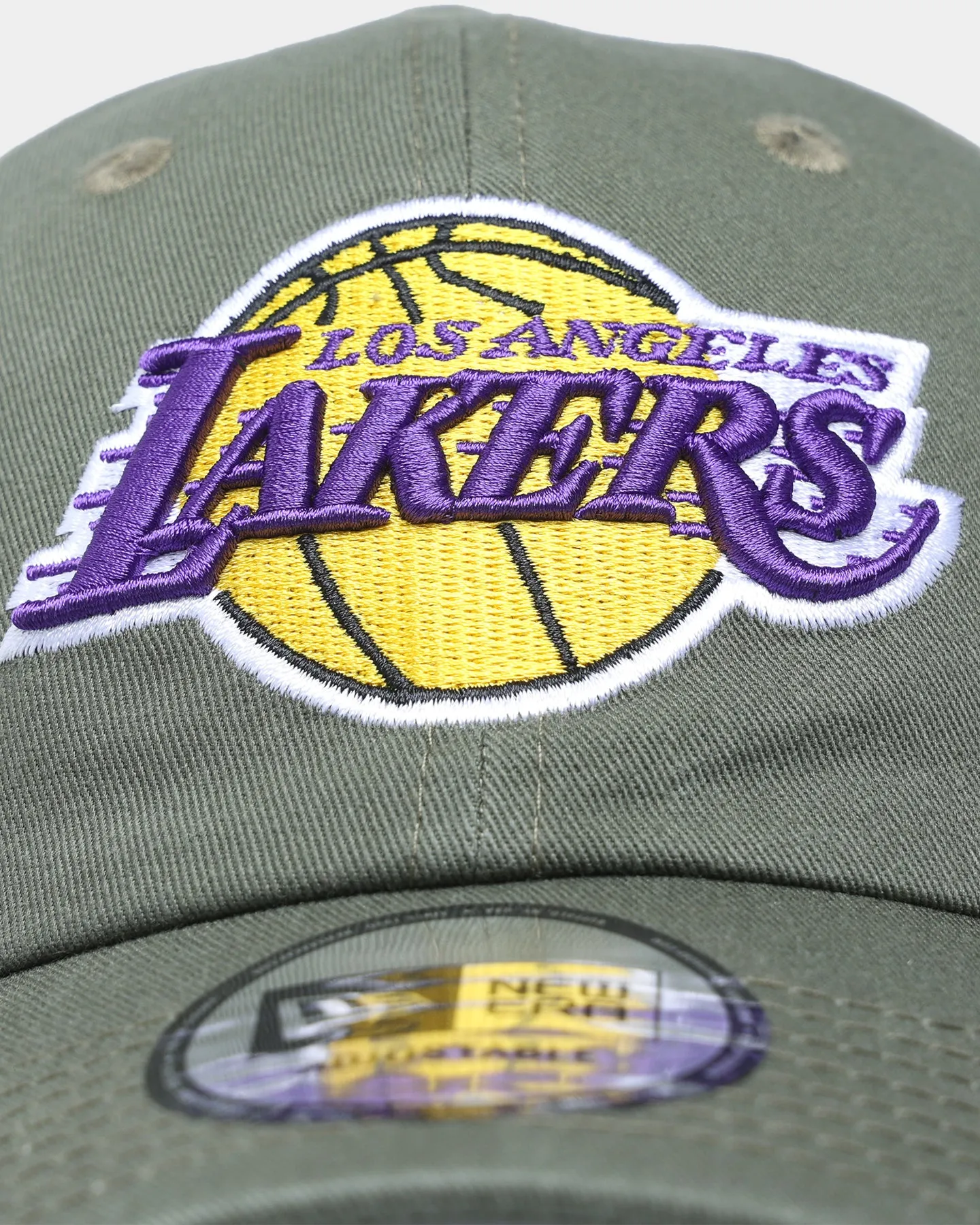 New Era Los Angeles Lakers 'Washed Olive' Casual Classic Strapback Olive Green