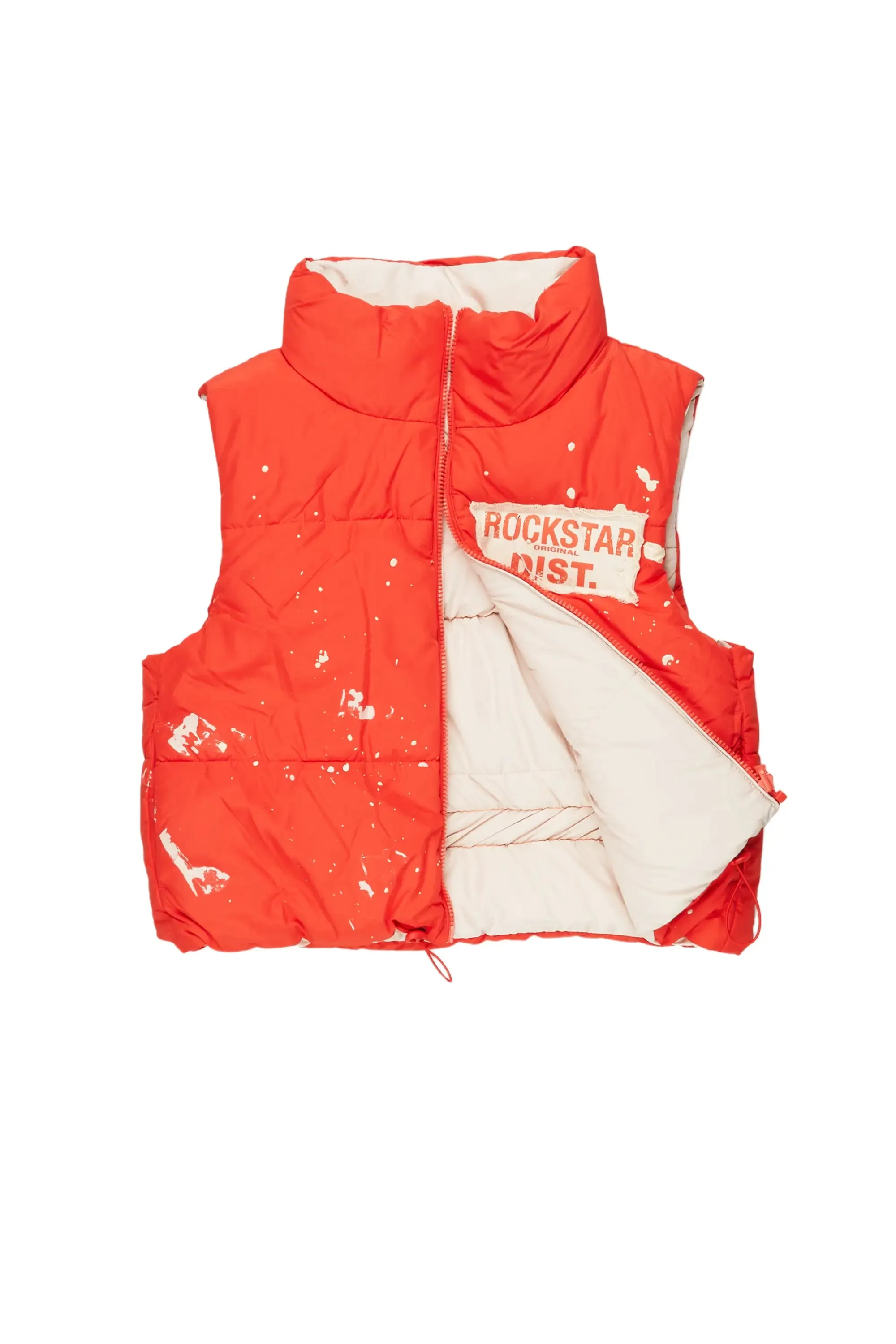 Paigy Orange Puffer Vest