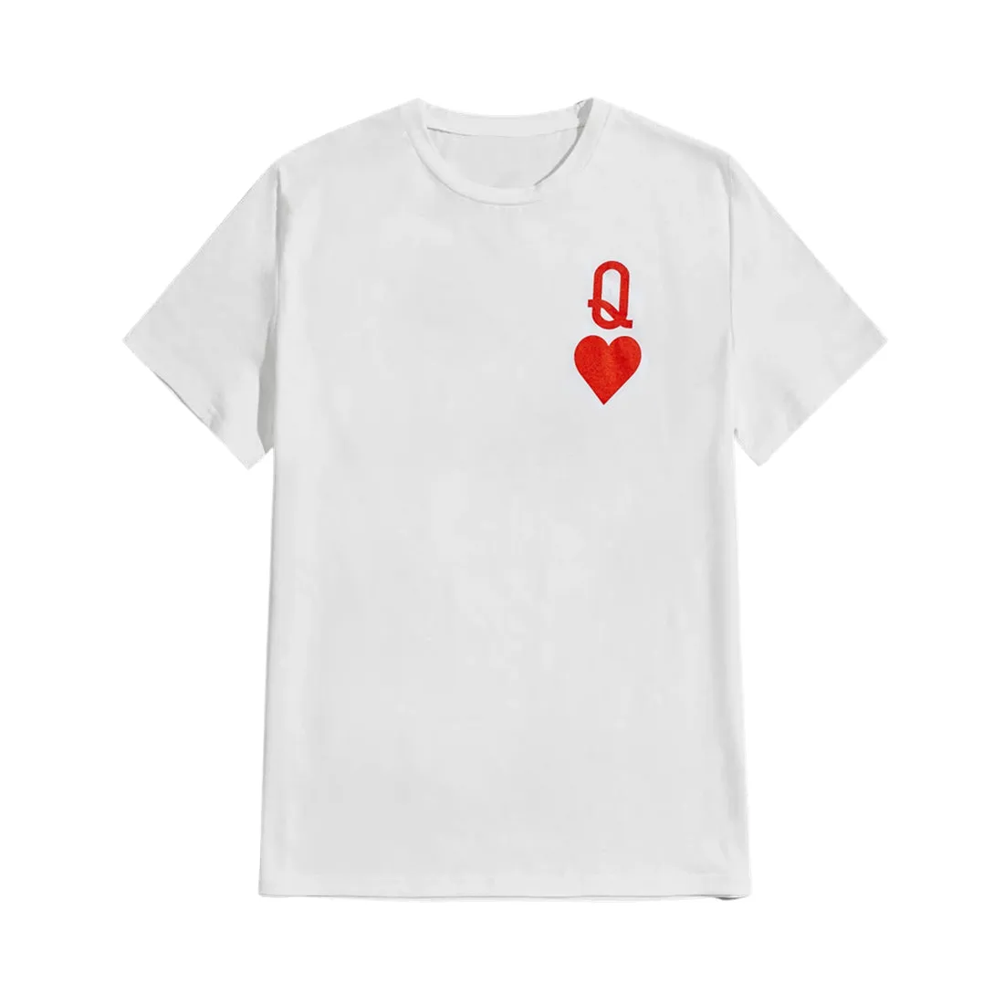 Queen of Hearts Women's White Tee