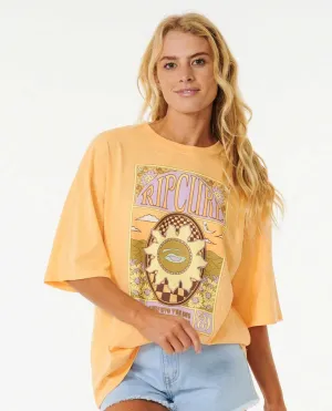 Rip Curl Sun Club Heritage Tee-Pastel Orange