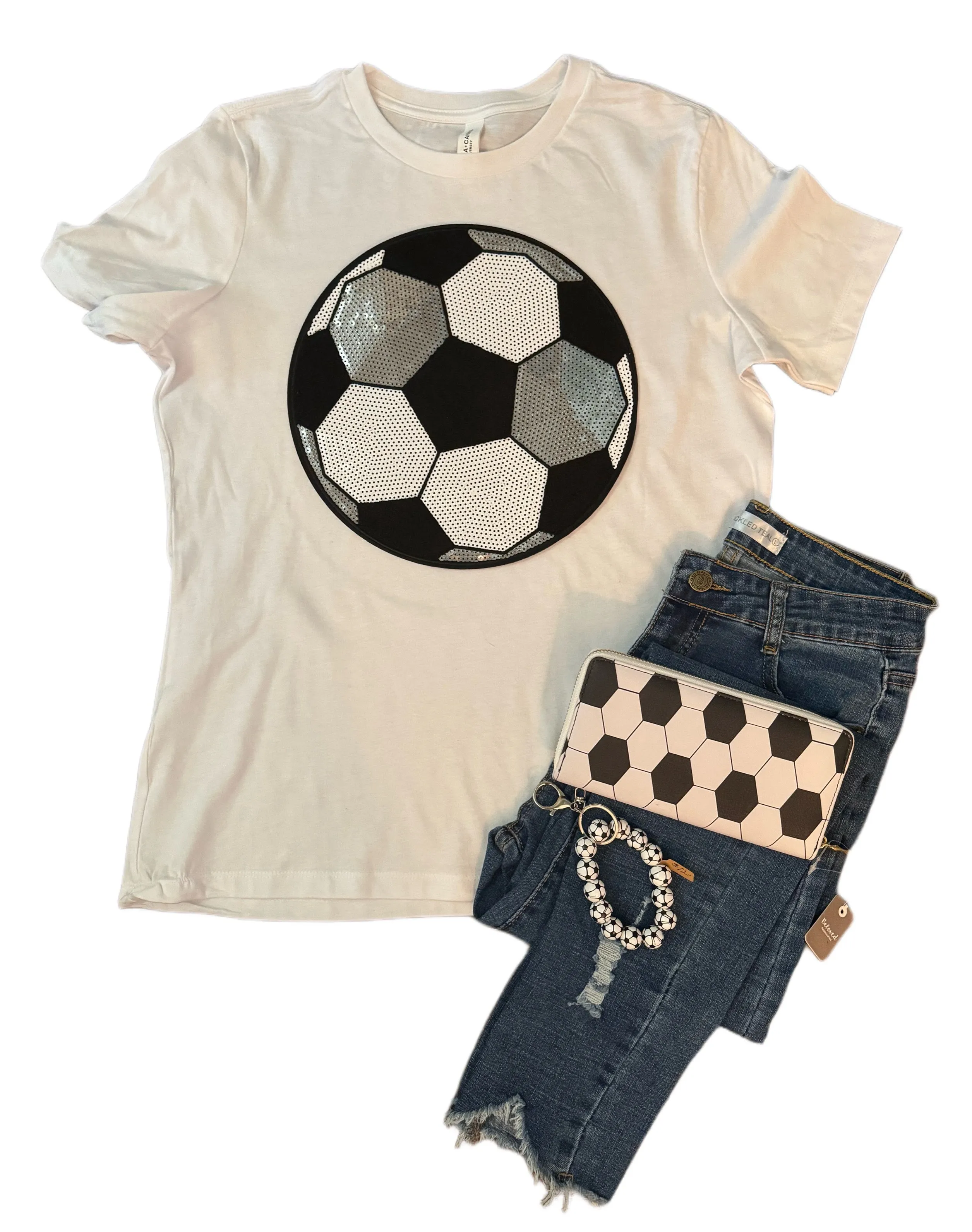 Sequin Soccer Tees (Various Colors)