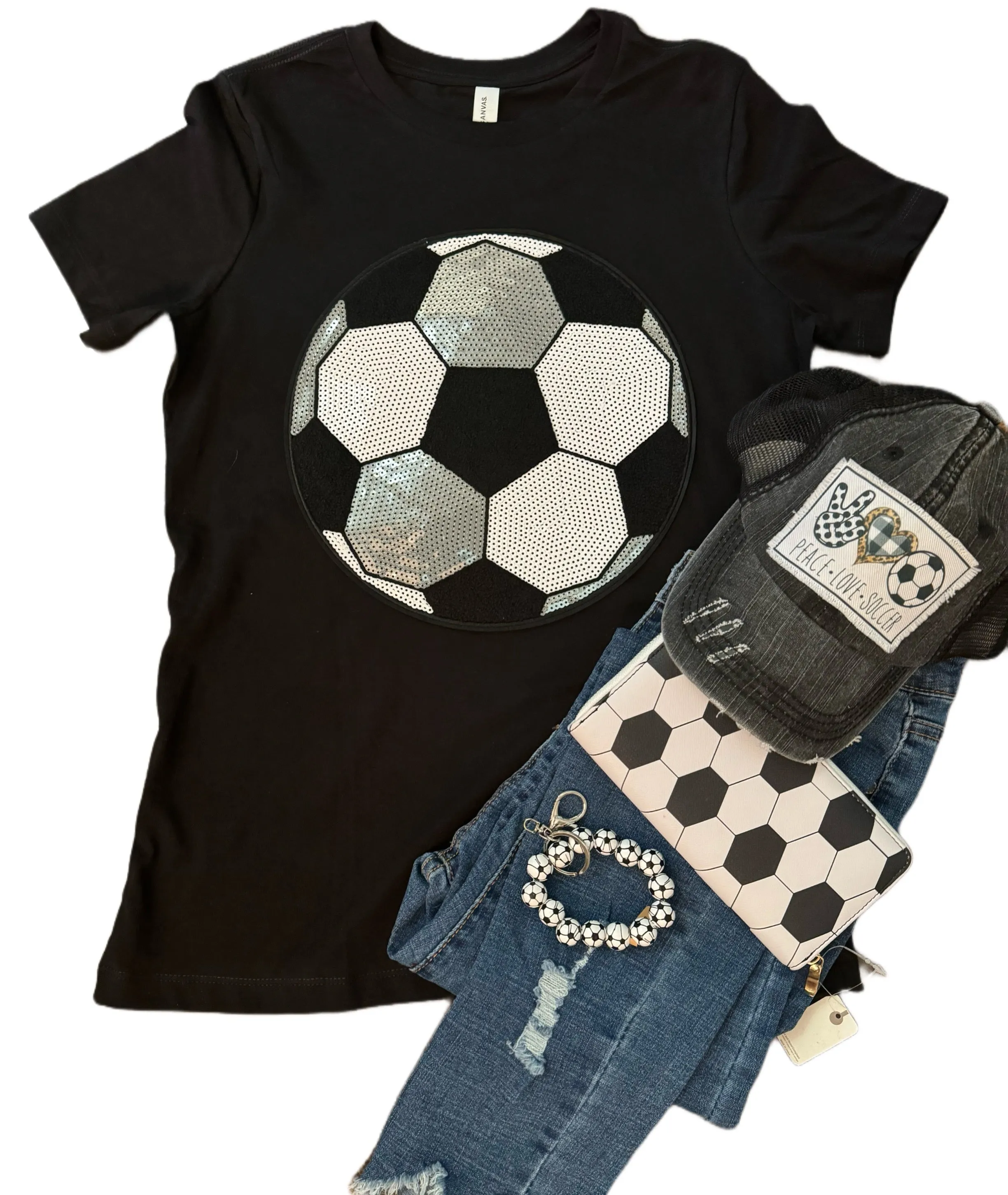 Sequin Soccer Tees (Various Colors)