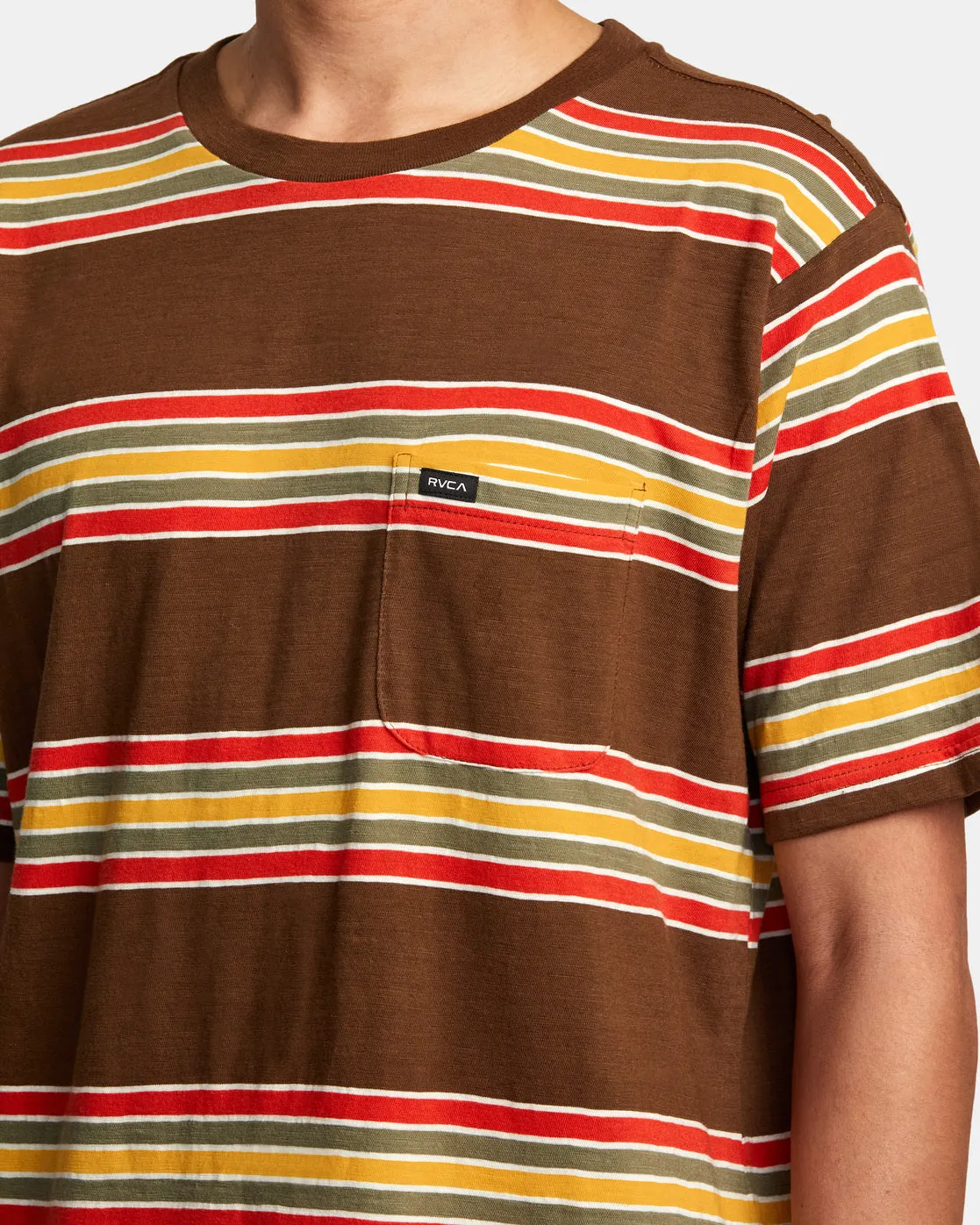 Somedays Stripe Tee - Bombay Brown