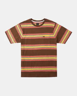 Somedays Stripe Tee - Bombay Brown