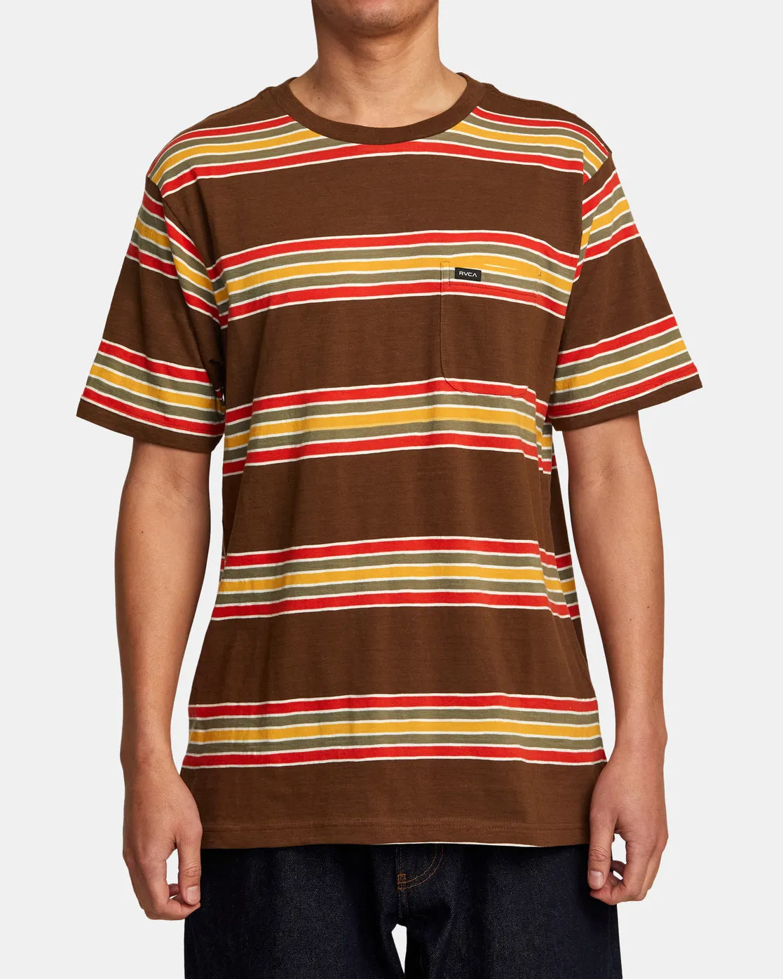 Somedays Stripe Tee - Bombay Brown