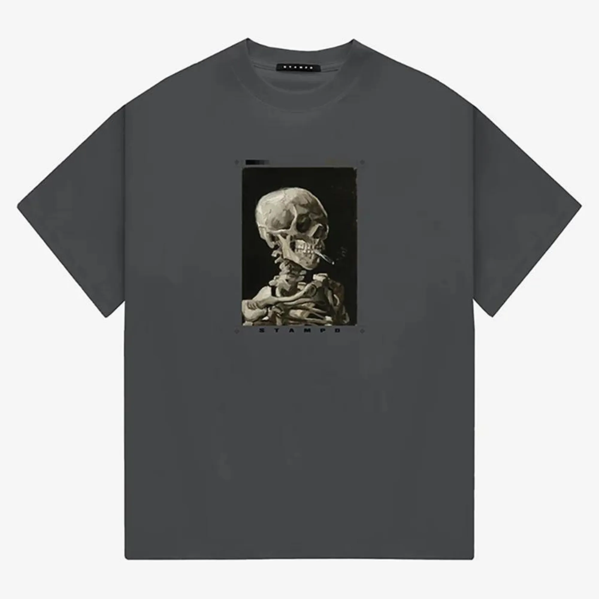 Stampd Skeleton Garment Dye Relaxed Dark Grey T-Shirt V2