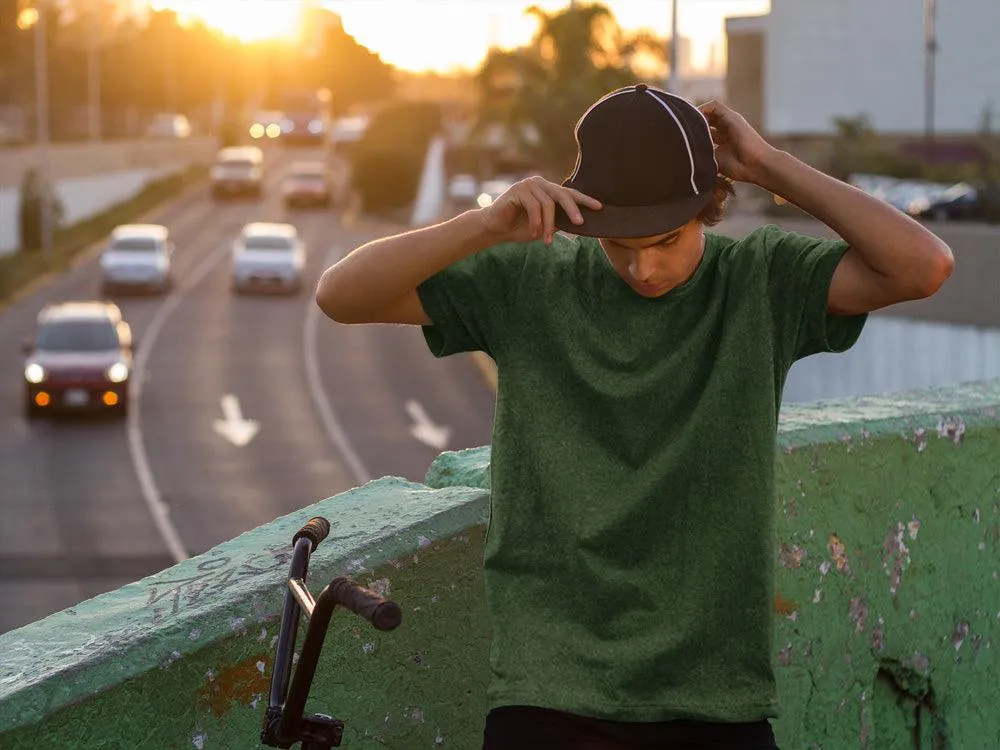 Unisex Bottle Green Acid Wash Oversized T-Shirt