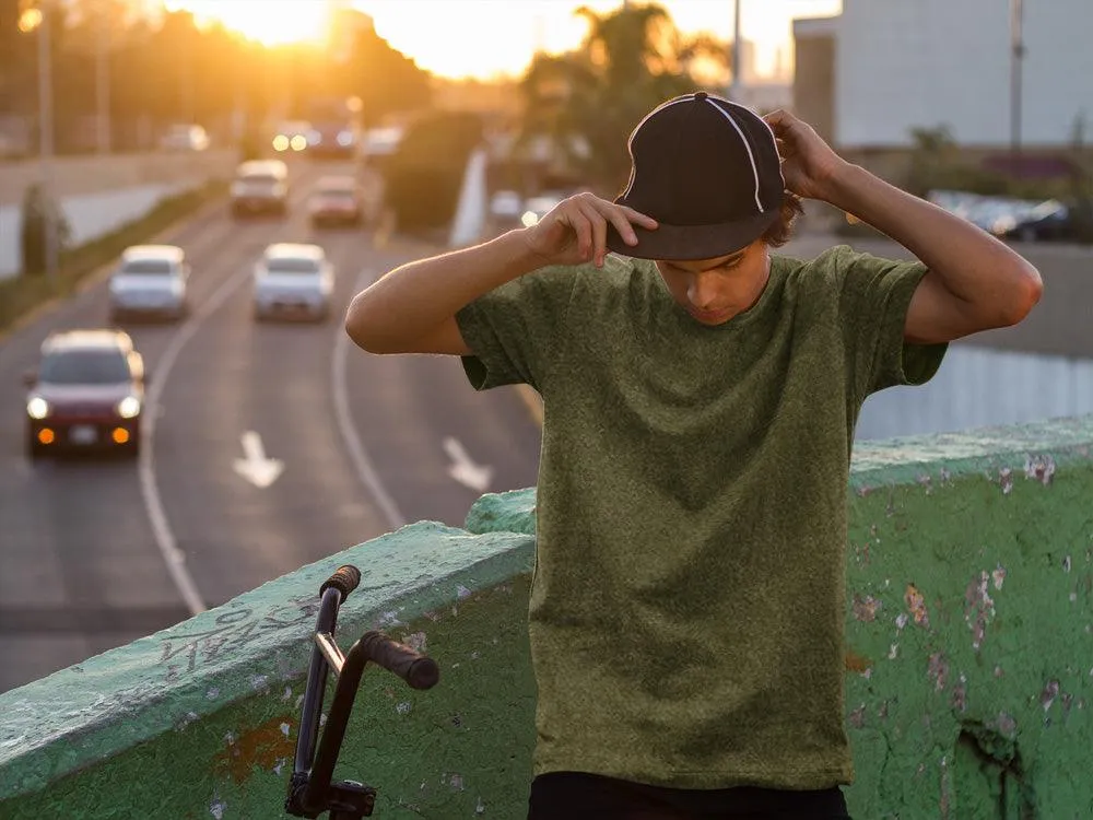 Unisex Bottle Green Acid Wash Oversized T-Shirt