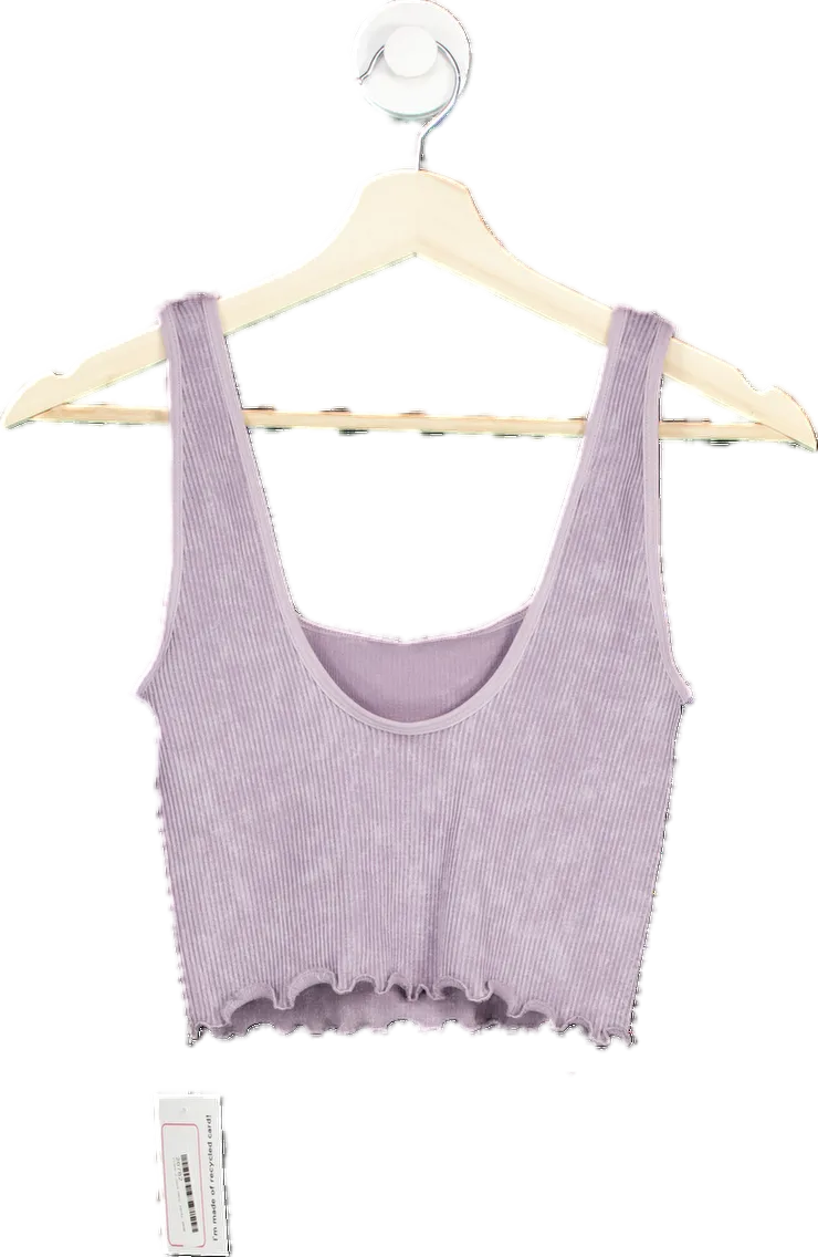 Urban Outfitters Lilac Ribbed Cropped Tank Top SP